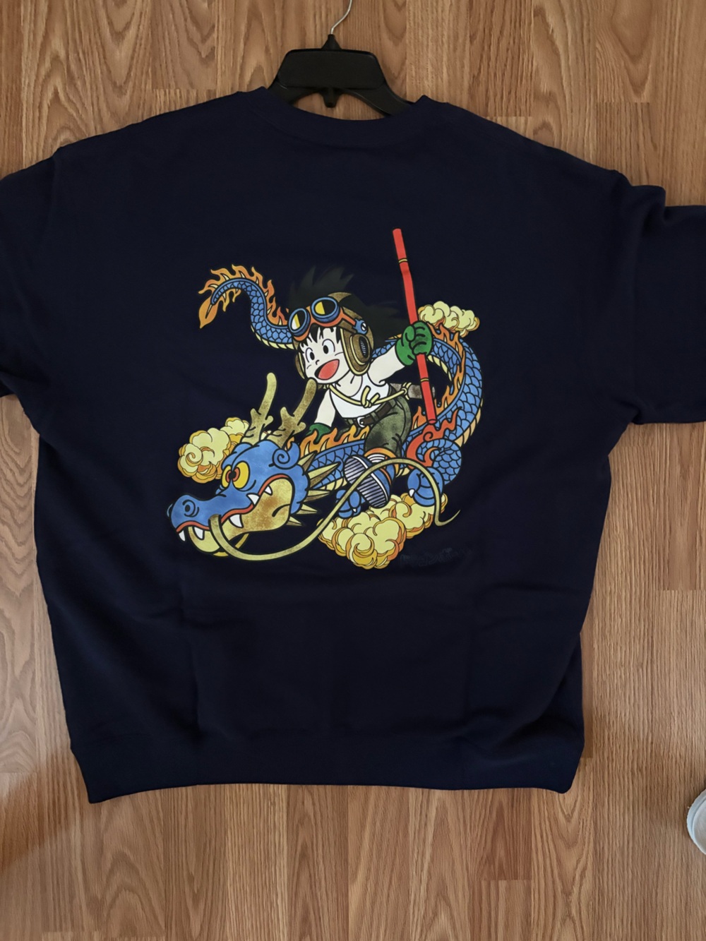 Navy Uniqlo Graphic Dragon Crewneck Sweater